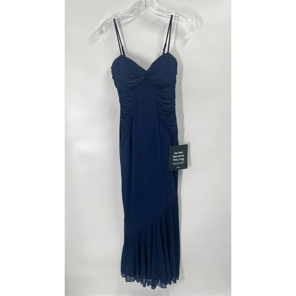 Lulus | Dresses | Lulus Navy Blue Maxi Slip Dress Prom Formal Wedding Sz Xs  Nwt | Poshmark